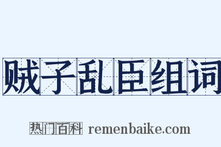 贼子乱臣组词是什么意思的图片